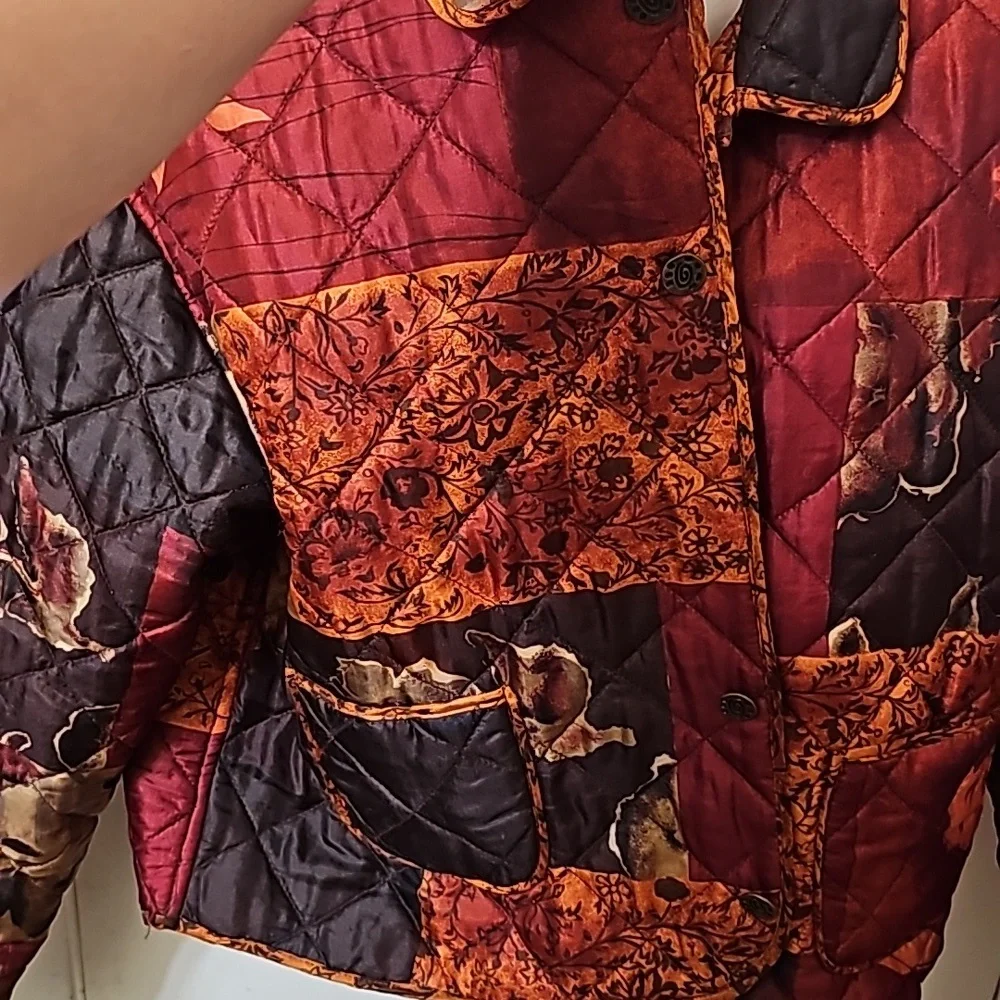 Studio JPR Silk Jacket reversible lightweight puffer style pockets b14